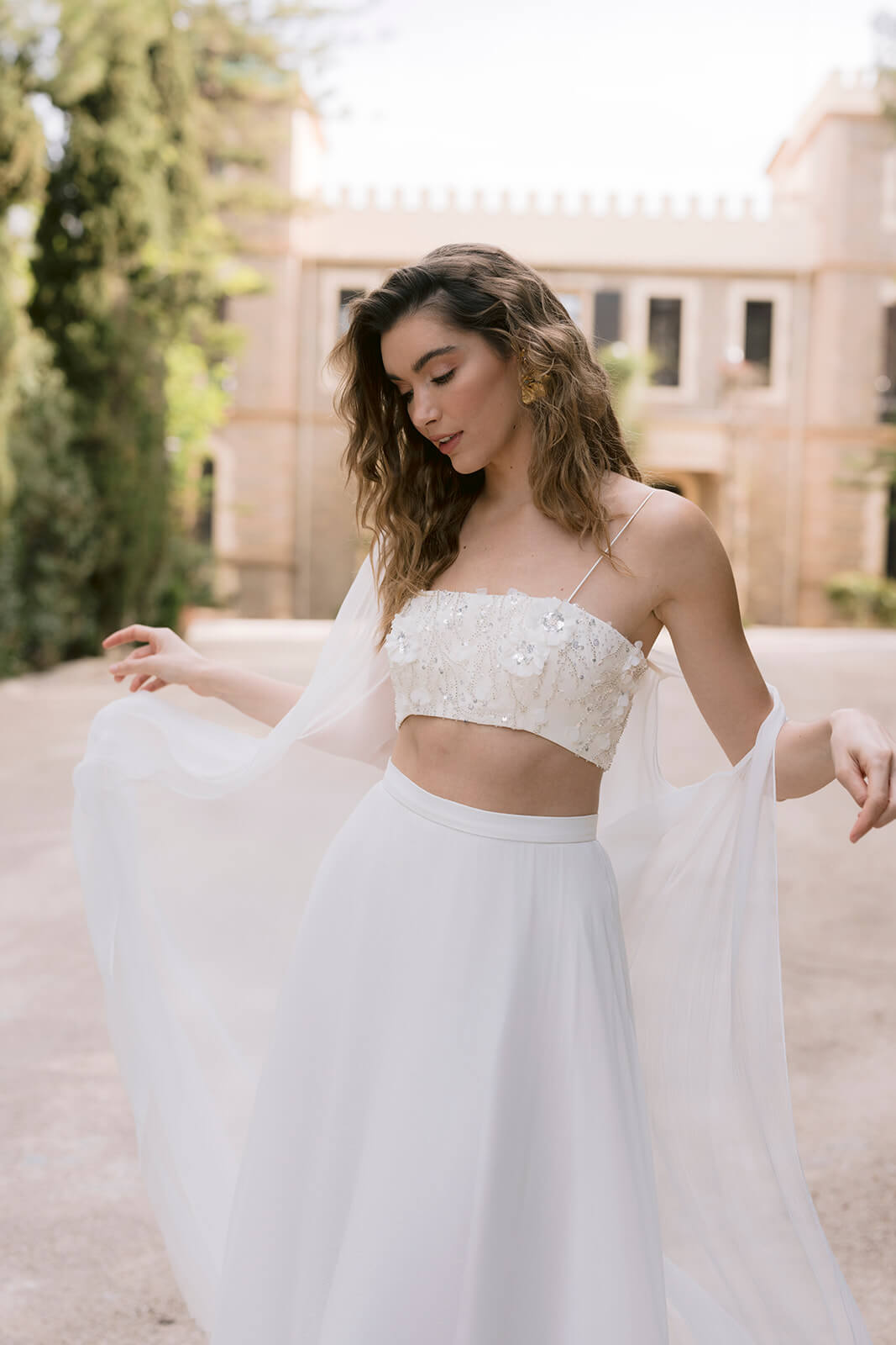 Capa Minerva & Crop Top Loto & Falda Maddi - Otaduy